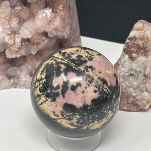 Pink And Cream Crystal Sphere